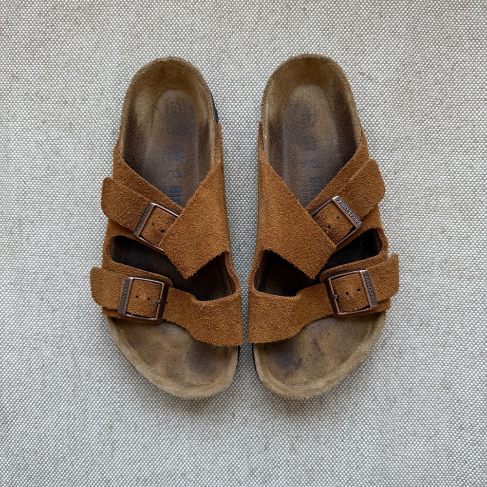 Birkenstock Arizona Tan Suede Sandals